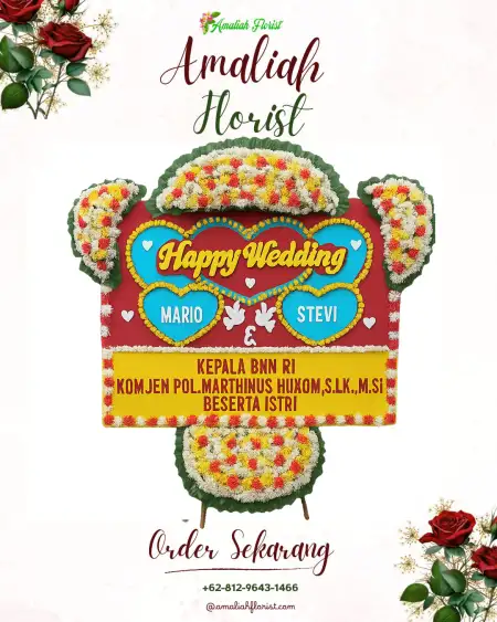 Papan Bunga Pernikahan Menoreh